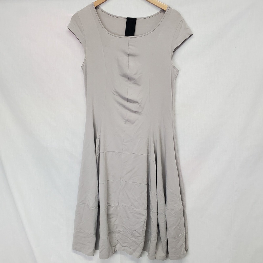 Rundholz Size M Womens Dress Gray Cap Sleeve Cotton Blend